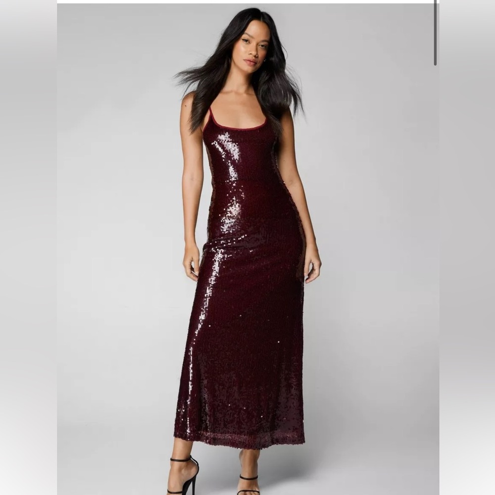 NWT NastyGal sequined tank dress